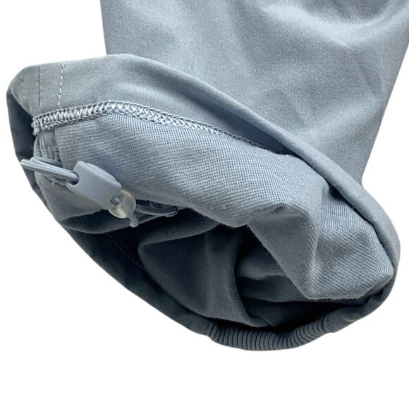 Lululemon Size 4 Beyond the Studio Crop Pants Blue Linen Drawstring - Picture 3 of 7